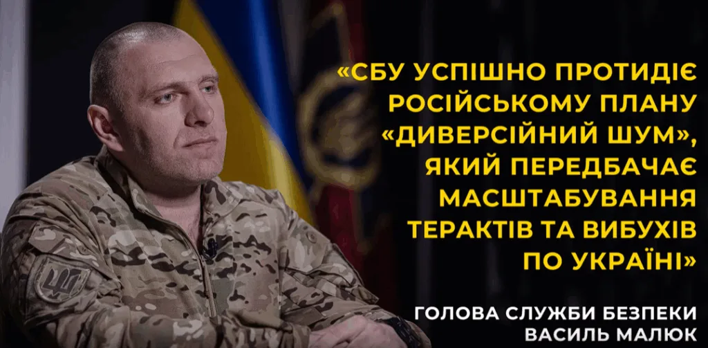 СБУ успішно протидіє російському плану «Диверсійний шум», який передбачає масштабування терактів та вибухів по Україні, – Василь Малюк (відео)
