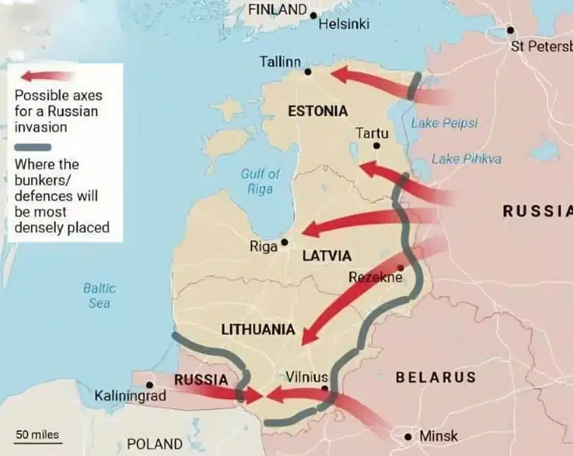 РФ офіційно погрожує вторгненням Литві, Латвії та Естонії